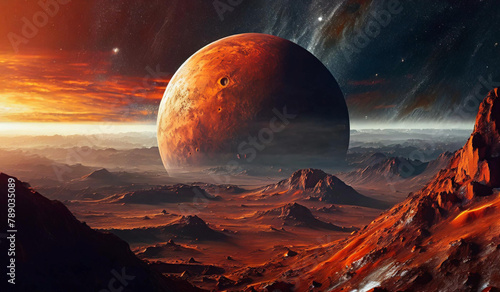 Mars planet red planet astronomy scenery