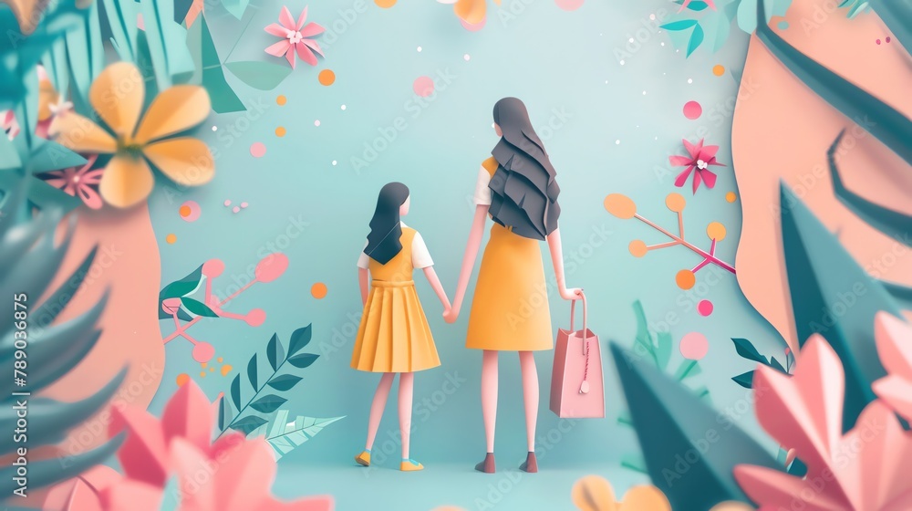 Stylish Mothers Day sale flyer, mother and daughter theme with attractive discount offers Stylish Mothers Day sale flyer, mother and daughter theme with attractive discount offers