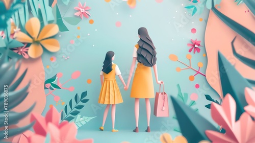 Wallpaper Mural Stylish Mothers Day sale flyer, mother and daughter theme with attractive discount offers Torontodigital.ca