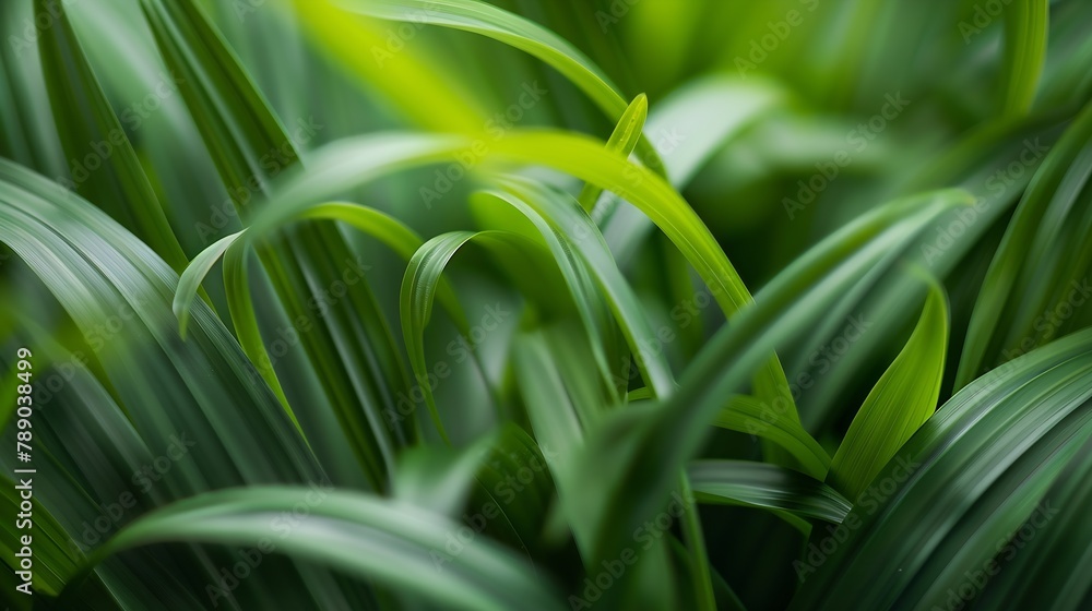 Green tropical plant closeup Abstract natural floral background Selective focus macro Flowing lines of leaves : Generative AI Green tropical plant closeup Abstract natural floral background Selective focus macro Flowing lines of leaves : Generative AI