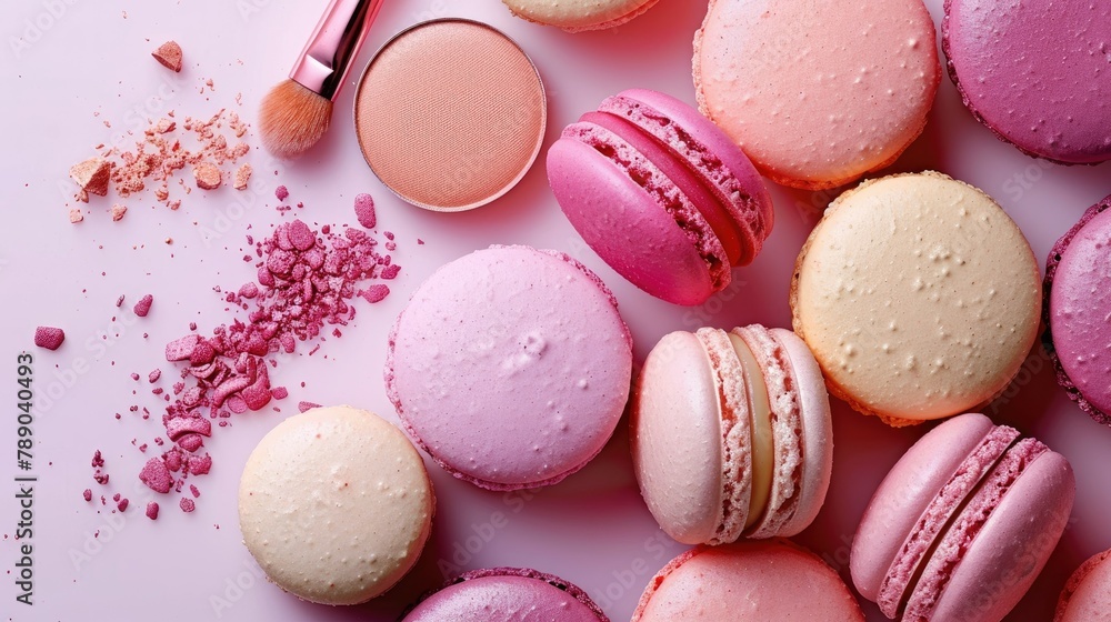 Fototapeta premium Cosmetics inspired by macarons