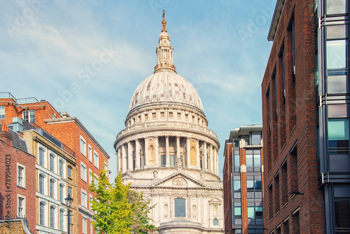 The St Paul Cathedral viewed from the City of London