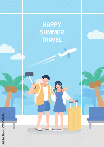 여름 축제 여행 놀거리 일러스트 09