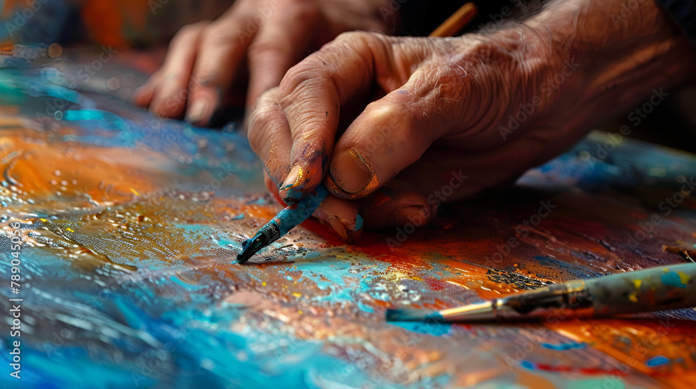 artist painting a picture,generative ai artist painting a picture,generative ai