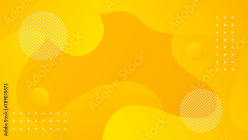 Orange-yellow gradient abstract liquid background, yellow dynamic wallpaper with geometric shapes. Suitable for templates, sales banners, events, ads, web, and pages