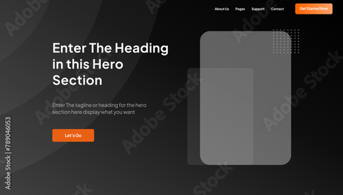 Landing Page Hero Section UI Design  photo