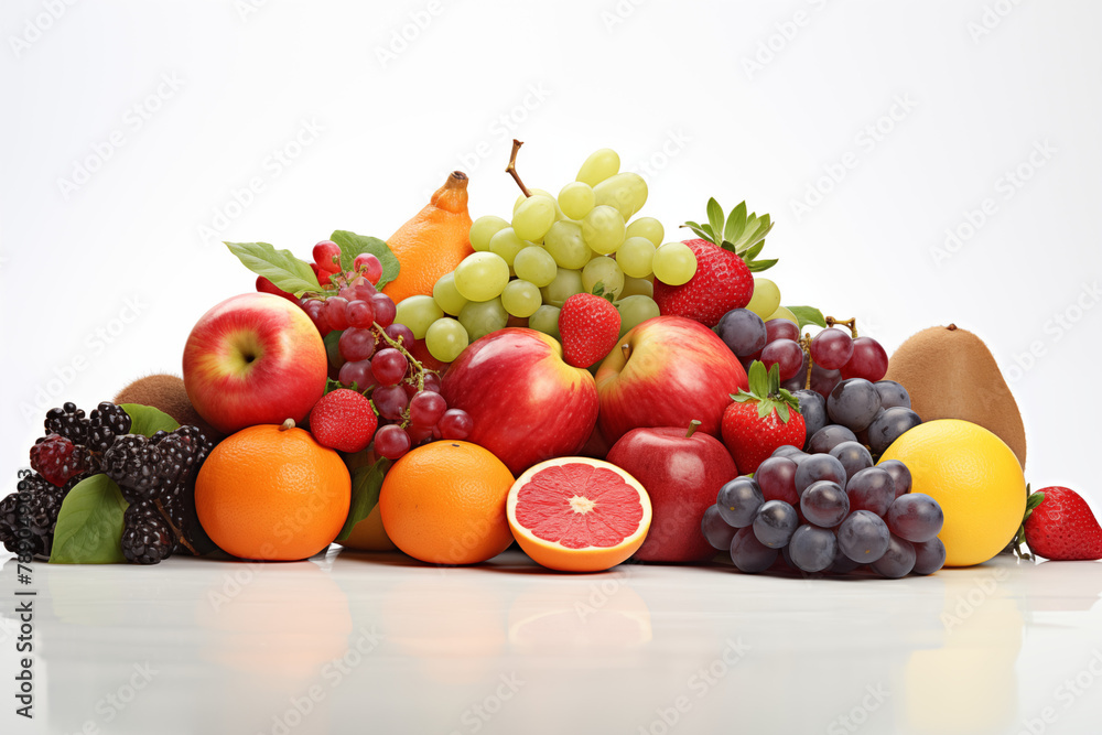 Fruits with white background. Topics related to fruits. Fruit sale. To eat fruits. Fruit news. Image for graphic designer. Image for advertising.