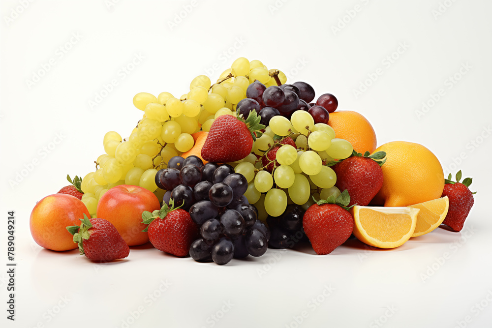 Fruits with white background. Topics related to fruits. Fruit sale. To eat fruits. Fruit news. Image for graphic designer. Image for advertising.