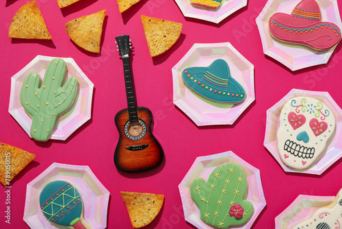 Decorative guitar with deorations for the Cinco de Mayo holiday photo