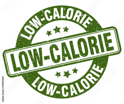low-calorie stamp. low-calorie label. round grunge sign