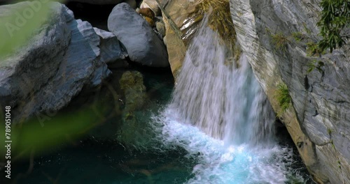 Taiwan, Hualien, Taroko, Scenic Area, Shakayu Creek, Waterfall photo