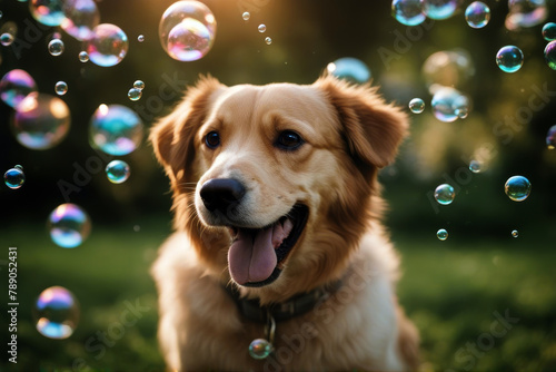 Cute dog bubbles barking sheepdog dream purebred dreaming talk watching cloud breed sitting obedient creative thinks canino bubble looking bark concept draw expression