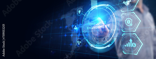 Business, Technology and network concept. Employee engagement.