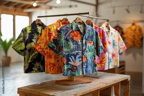 Hawaiian shirts with vibrant motifs