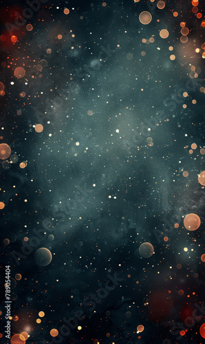 Cosmic abstract with blue tones and bokeh effect.
