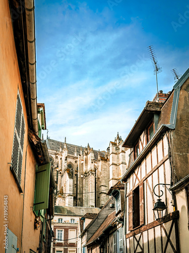 Obraz na płótnie Street view of Beauvais in France w salonie