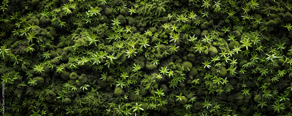 green wet moss background 