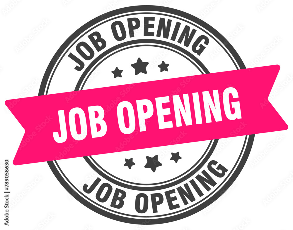 job opening stamp. job opening label on transparent background. round sign job opening stamp. job opening label on transparent background. round sign