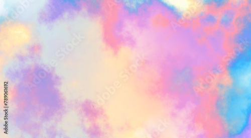 Isolate magic rainbow colours fog and clouds on transparent backgrounds specials effect 3d render png. Heaven unicorn clouds. © kastanka