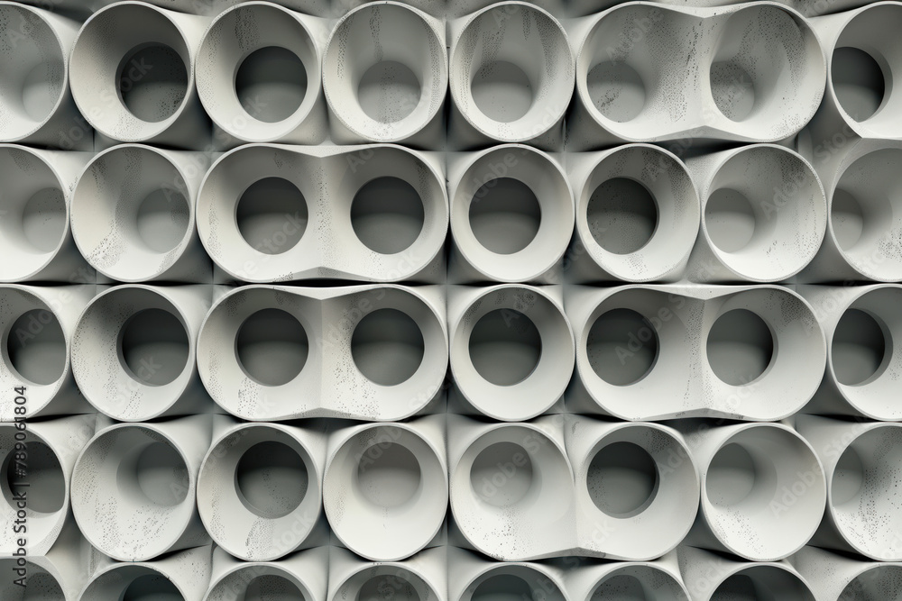 Abstract 3d pattern. Brutalist style. Background image. Created with Generative AI technology.