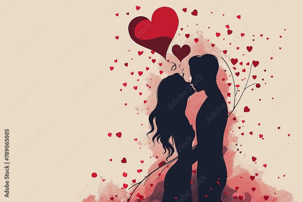Valentine's Day in Modern Art: Abstract Red Hearts and Romantic Connections—Digital Illustrations for a Contemporary Celebration Valentine's Day in Modern Art: Abstract Red Hearts and Romantic Connections—Digital Illustrations for a Contemporary Celebration