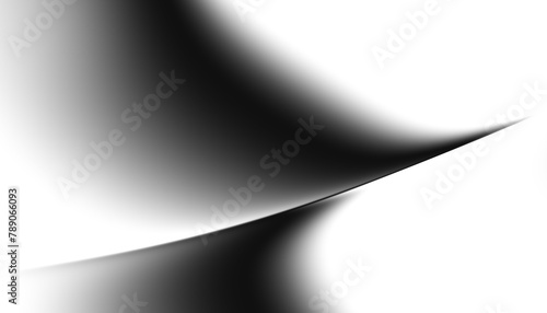 Blurred transparent gradient background. Elegant black wavy line on Transparent png overlay background © kastanka