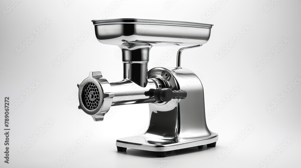 Meat Grinder Isolated on White Background: Culinary Equipment