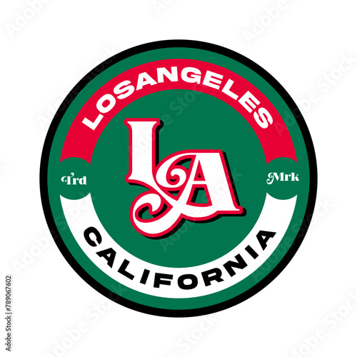 vector los angeles logo design for t shirt or your brand photo