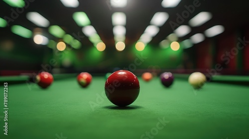 The final moments of a thrilling snooker match, as the winning player sinks the black ball for victory