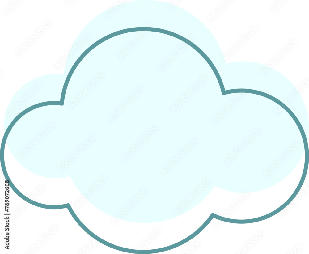 Cloud Doodle With Lines Cloud Doodle With Lines