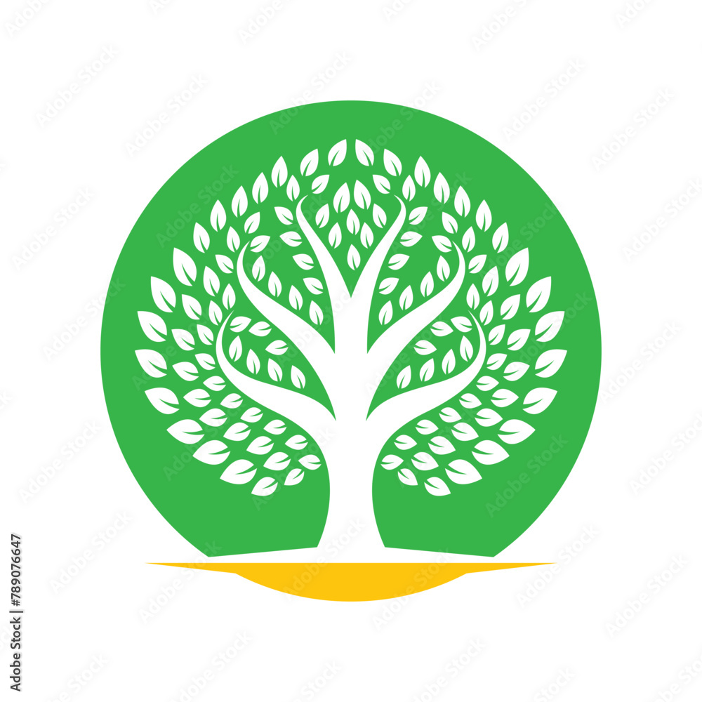 Obraz premium shade tree conservation logo design