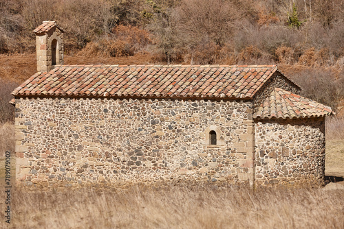Santa Margarida chapel in La Garrotxa volcanic area. Catalunya, Spain photo