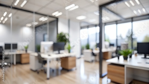 Modern Blurred Office Space Ambient Elegance Background