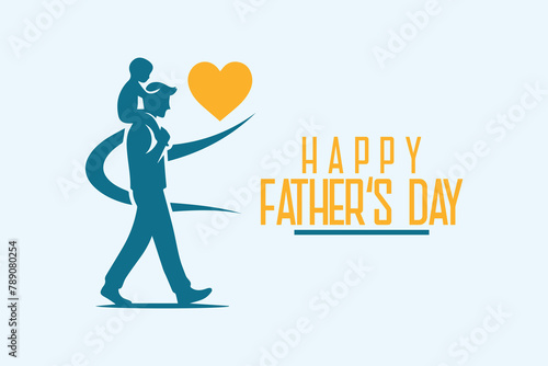 Happy fathers Day banner and social media post element