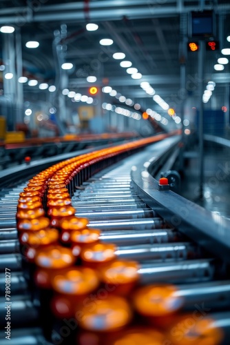 Selective focus conveyor belt in a factory