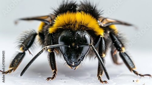 Close up photo of beautiful Bumblebee North China : Generative AI © Generative AI