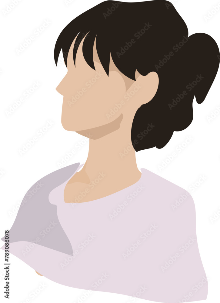 Abstract woman art illustration on transparent background.
Abstract woman art illustration on transparent background.