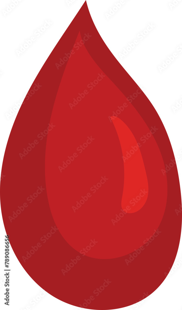 Fototapeta premium Blood cartoon illustration on transparent background. 