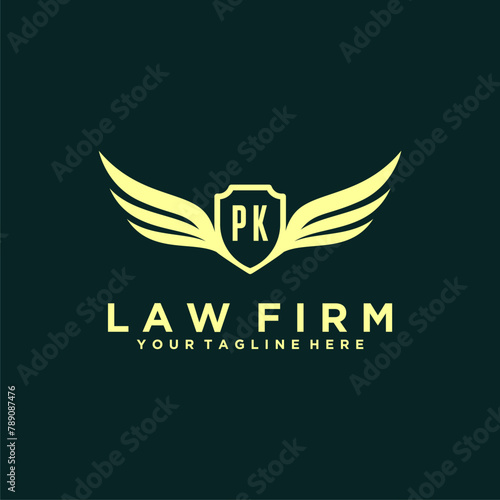 PK initials design modern legal attorney law firm lawyer advocate consultancy business logo vector