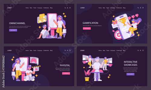 phygital. Flat Vector Illustration