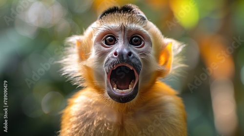 Capuchin Monkey cute panamerican white faced monkey Costa Rica photo