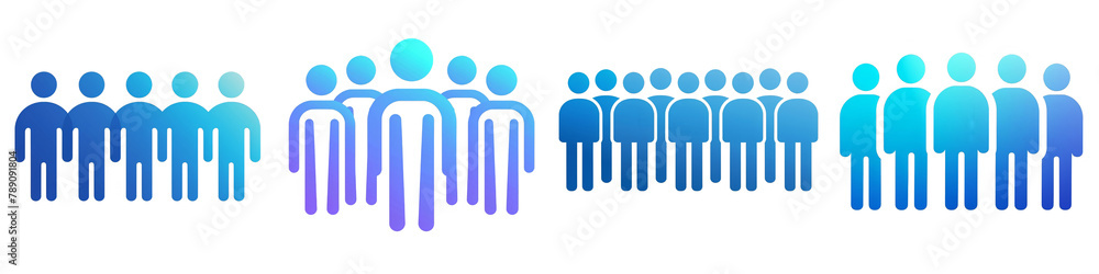 Population clipart collection, symbol, logos, icons isolated on ...