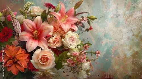 Celebrate Mother s Day with a beautiful Italian flower arrangement featured on a heartfelt greeting card photo