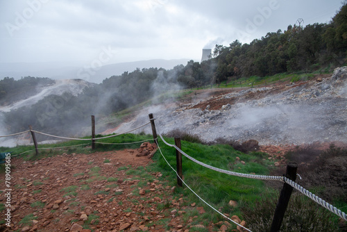 larderello and biancane di monterotondo geothermal phenomenon clean energy production grosseto livorno photo