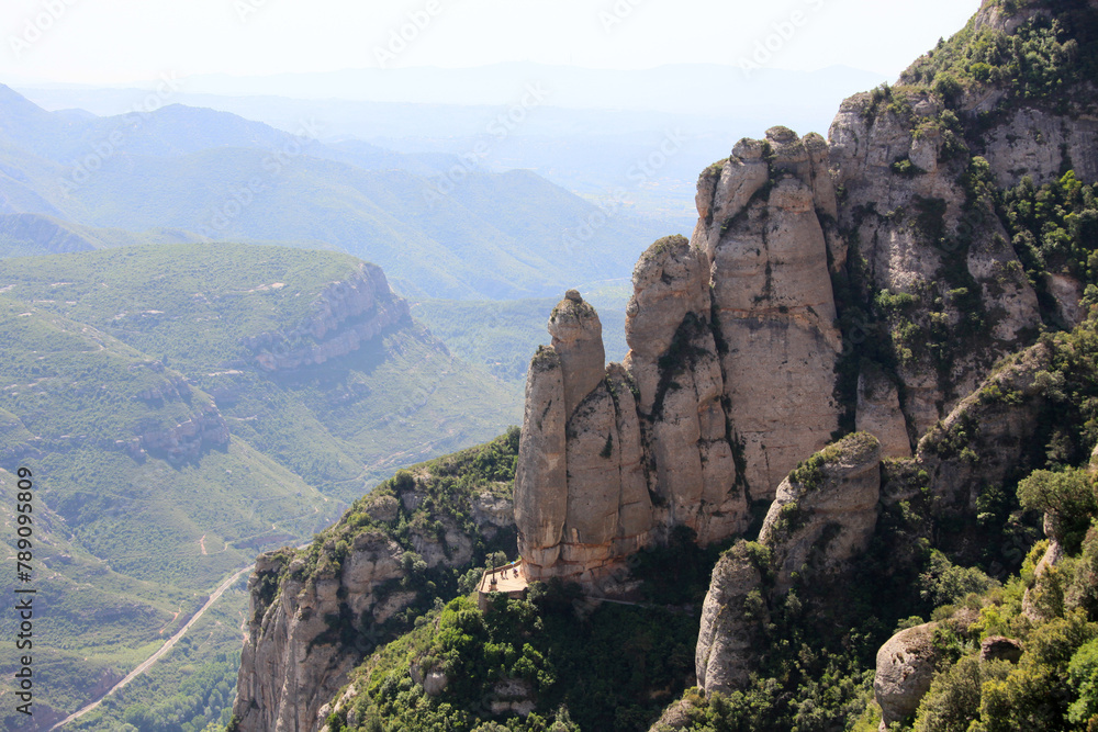 Fototapeta premium Rocks around Montserrat monastery, near Barcelona, Catalonia, Spain