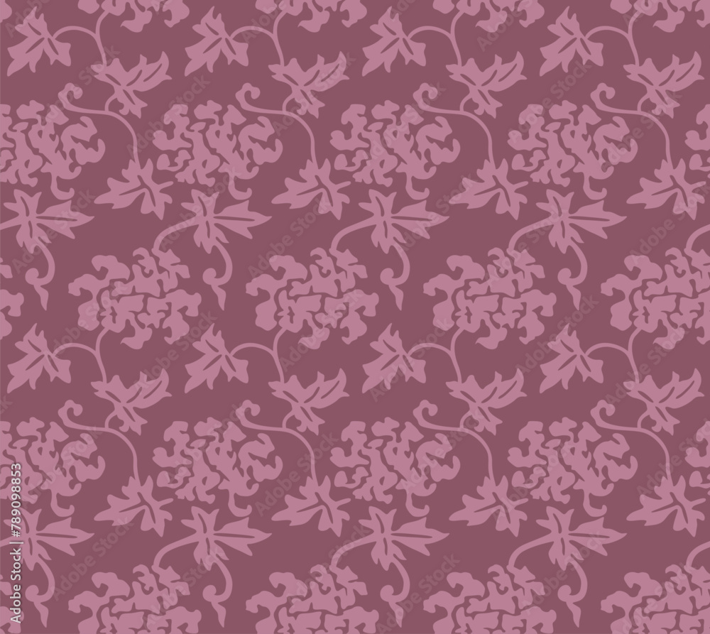 Japanese Luxury Wild Flower Motif Vector Seamless Pattern Japanese Luxury Wild Flower Motif Vector Seamless Pattern