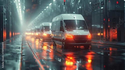 Hybrid delivery vans supported by warehouse robotics and energyefficient lighting to streamline operations and reduce emissions photo