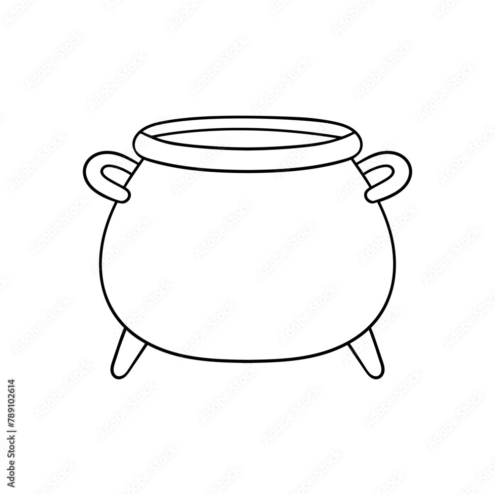 Cauldron icon vector. Boiler illustration sign. Pot symbol. Caldron logo. Cauldron icon vector. Boiler illustration sign. Pot symbol. Caldron logo.