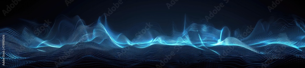 Abstract blue color gradient background with sound waves Abstract blue color gradient background with sound waves