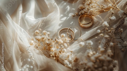 Wedding Stationary Details Mockup Styled Shoot Glamping wedding Ring Invitation Flat Lay : Generative AI © Generative AI